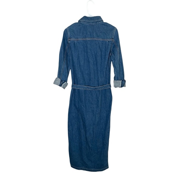 GRLFRND Sessile Denim Midi Dress in Gen X With Belt Women’s Size Small - Picture 6 of 11